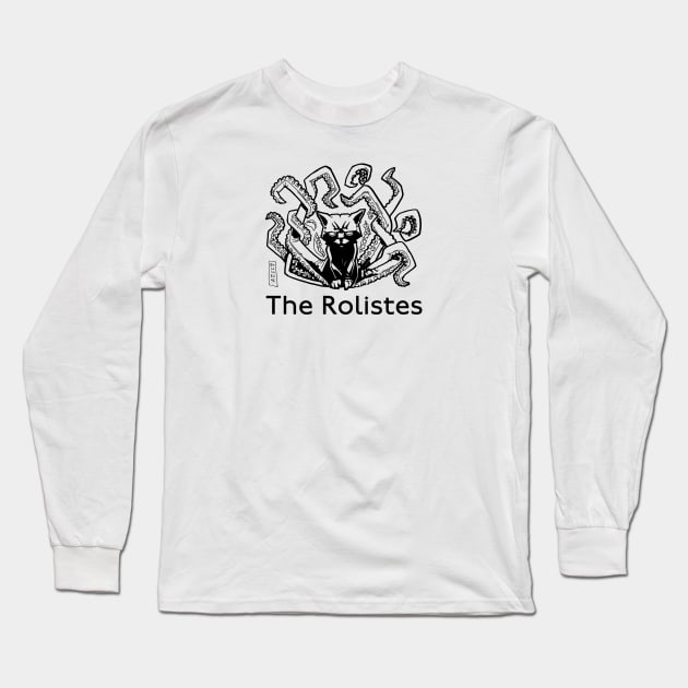 The Rolistes Podcast (Cathulhu B&W) Long Sleeve T-Shirt by Kalum